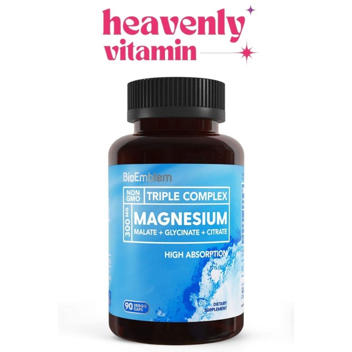 Bioemblem Triple Complex Magnesium Glycinate Malate Citrate 300 Mg