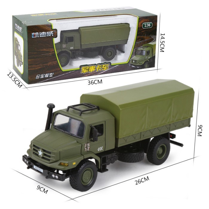 terbaru  diecast military vehicle military truck transport scala 1 :36 toys ready
