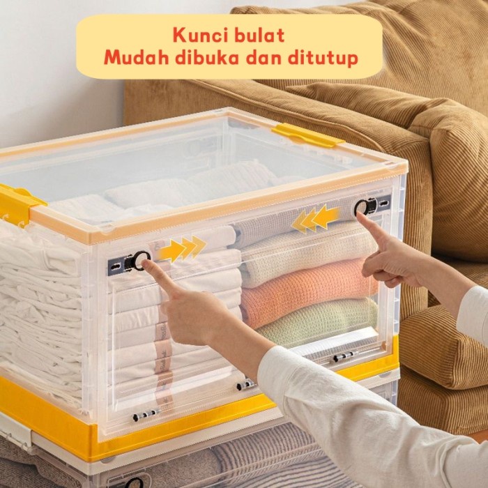 Ready Storage Box Kontainer Plastik Box Lipat Folding Container Box Tempat Baju Mainan Kotak