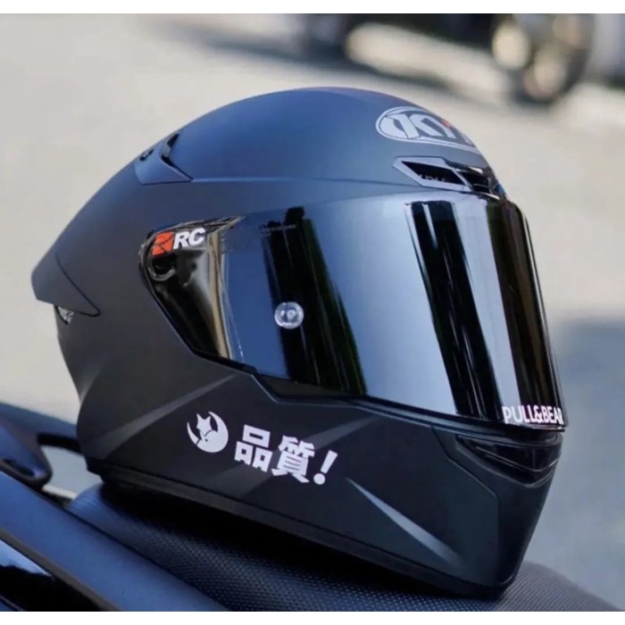 Helm Kyt Tt Course Solid Black Doff Matt Paket Ganteng Hitam