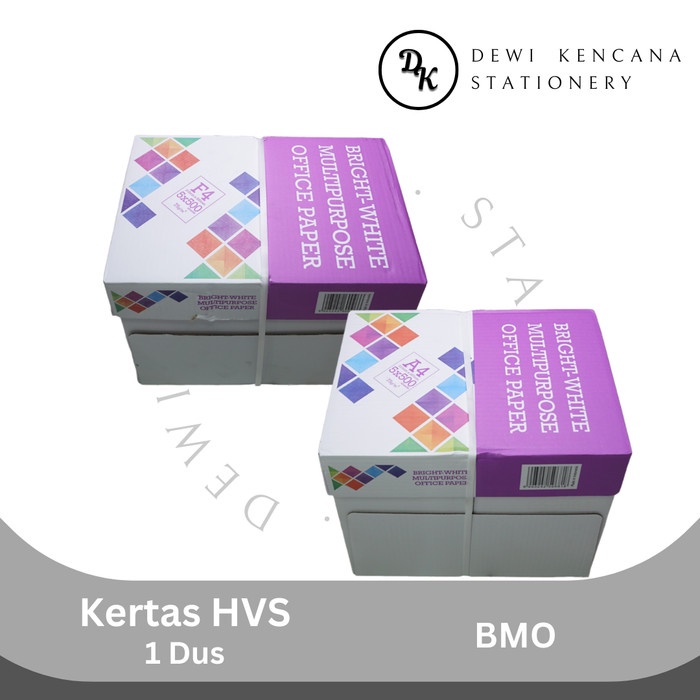 

Kertas HVS / Kertas Fotocopy BMO 1 Dus isi 5 Rim
