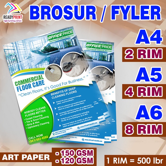 

Cetak Paket Brosur Art Paper 150/120 Gsm