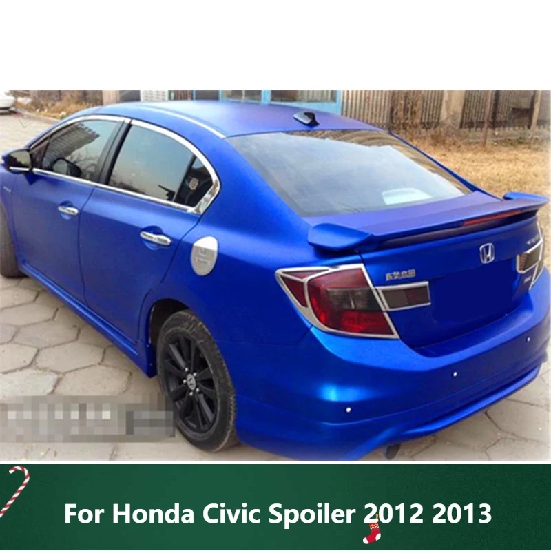 NEW New！ For Honda Civic Spoiler 2012 2013 Rear Trunk Lid Car Spoiler Wing ABS Material Rear Wing De