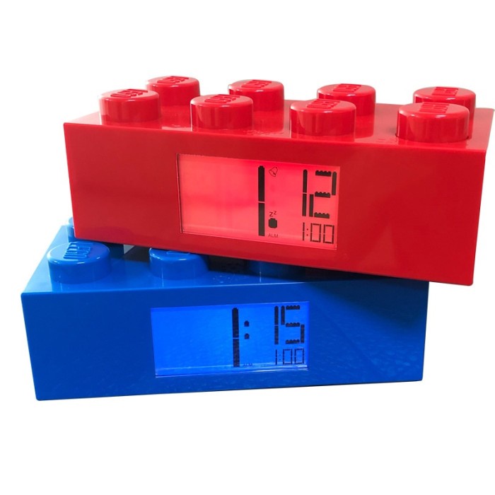 BURUAN,. ORIGINAL LEGO BRICK CLOCK JAM DIGITAL ORIGINAL LEGO