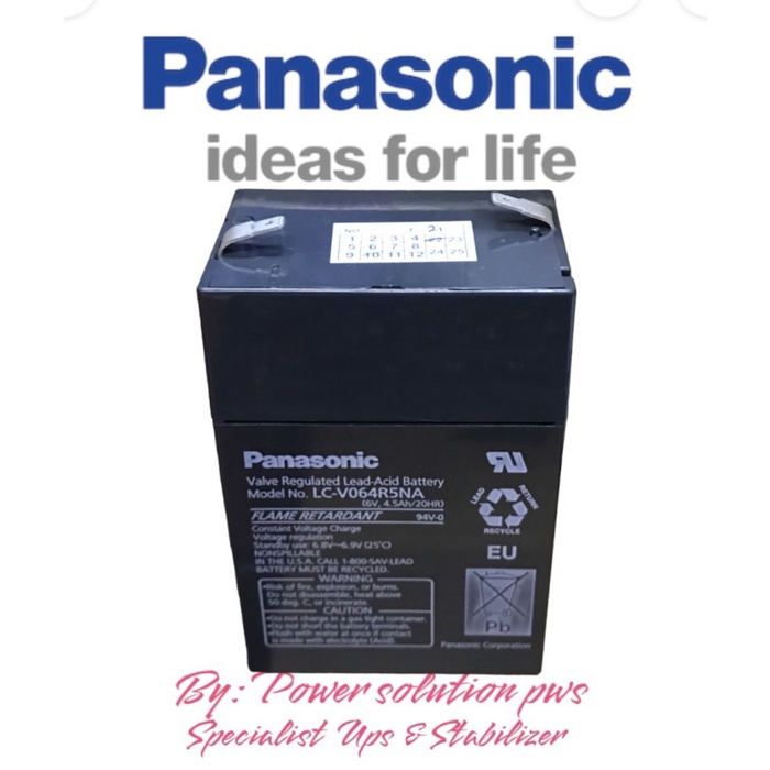BATERAI UPS. AKI KERING MOBIL / BATERE MOTOR MAINAN. BATRE LAMPU EMERGENCY LAMP / BATTERY PANASONIC