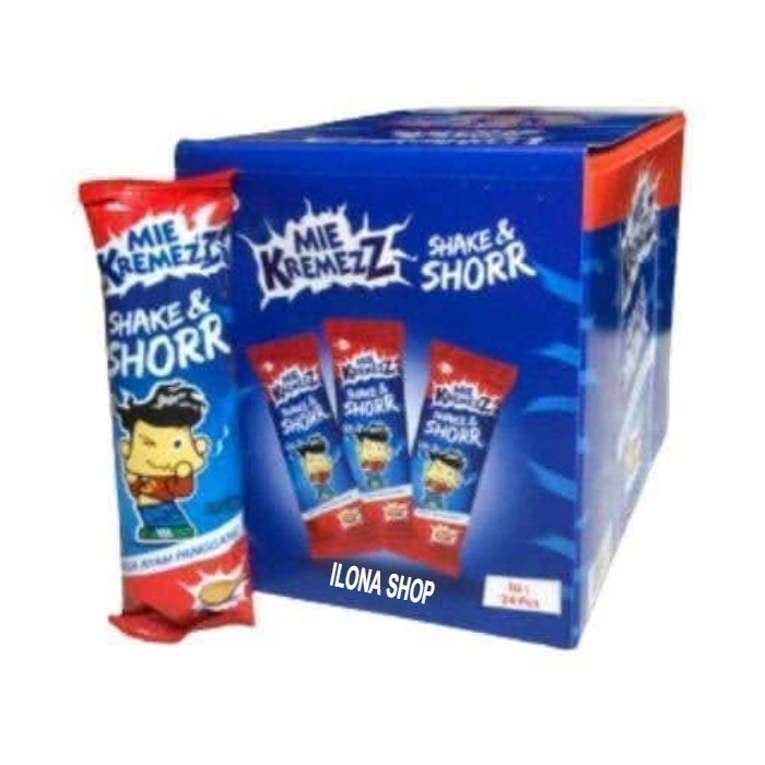 

(TopSeller) Snack Mie Kremezz Kemasan Box Isi 24pcs Rasa Mix Snack Jadul Anak Mas