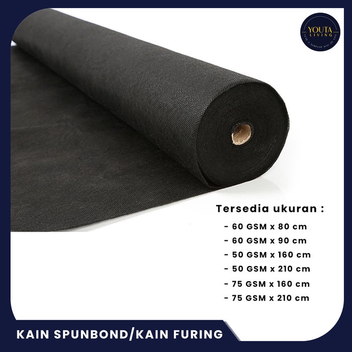TERLENGKAP KAIN SPUNBOND/KAIN FURING HITAM