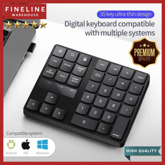 Keypad Numeric Angka Keyboard Kalkulator Numpad Wireless Bluetooth