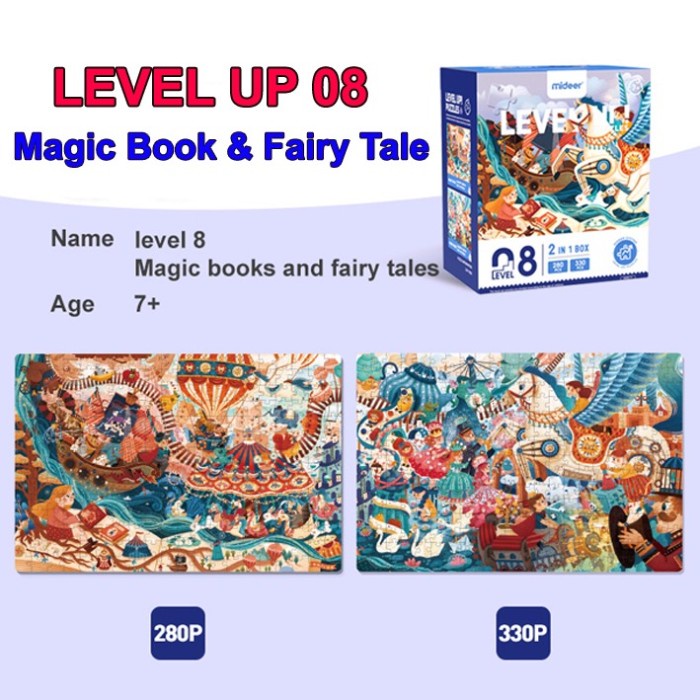 Mideer Advanced Puzzle Up Level 7 Level 8 Mainan Edukasi Anak 5-6 Thn