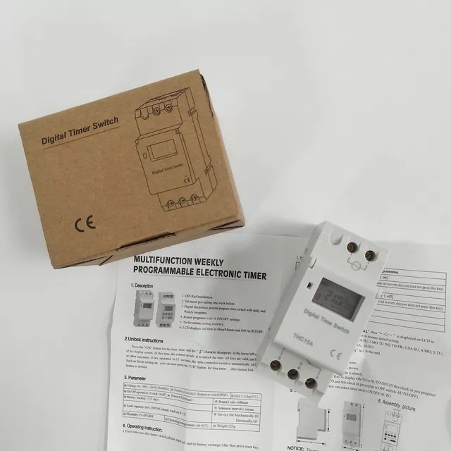 Programmable Digital Timer Weekly Switch 220V THC 15A