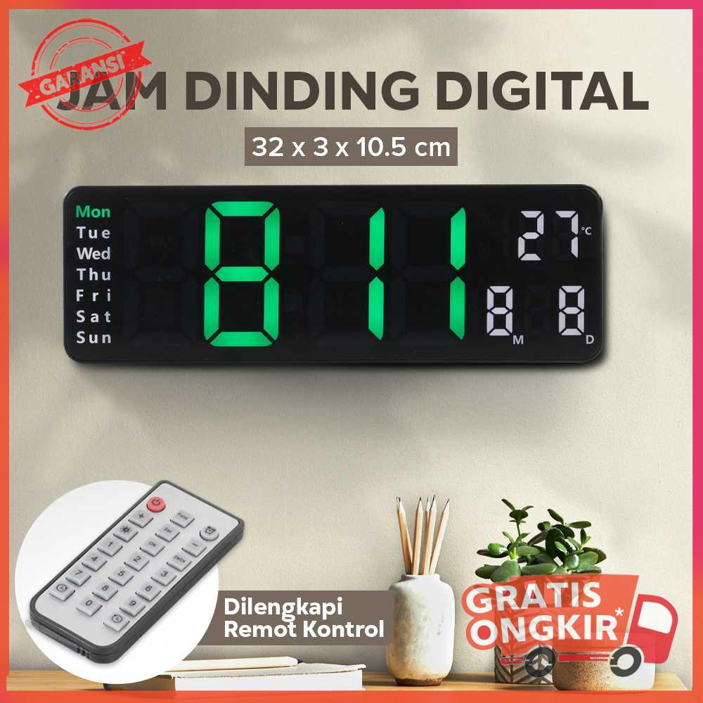 Jam Dinding Digital Minimalis Multifungsi with Remote - 6629