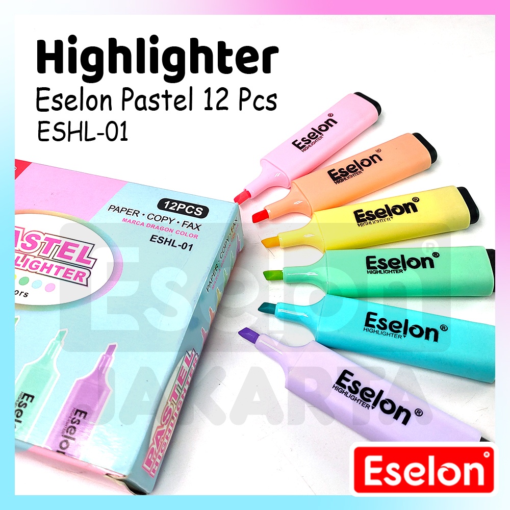 

[Es.Jkt] 12Pcs Stabilo Pastel / Highlighter / Stabilo Eselon Eshl-01