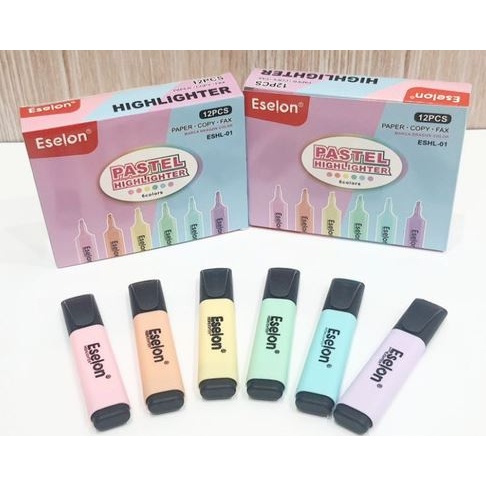 

(12Pcs) Stabilo Pastel / Highlighter Murah Warna Warni / Penanda Tulisan