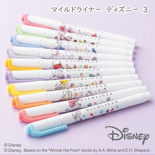 

Zebra Mildliner Disney Princess Ariel Belle Elsa Rapunzel Tinkerbell Marie Mickey Minnie Donald Duck