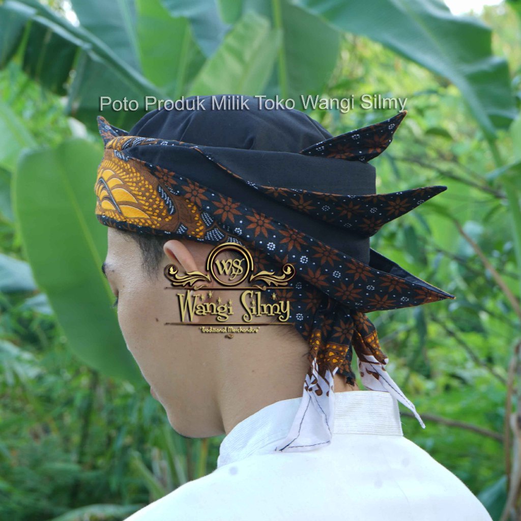 Blangkon Iket Sunda Premium Merak Ngibing - Ikat Totopong Bendo Sunda