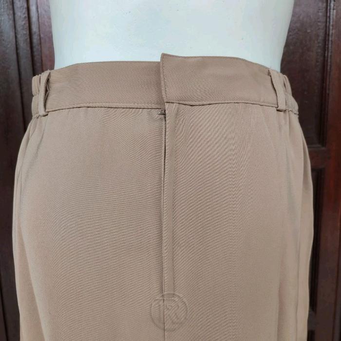Rok Span A Line Polos Coklat Susu (Rok Kerja Wanita Panjang Line A) {TerlarisBest Seller}