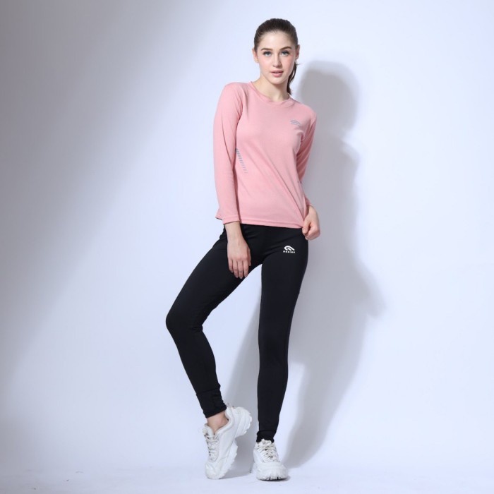 (Expert) MANIAK Baju Olahraga Wanita Lengan Panjang Kaos Running Muslimah Lari