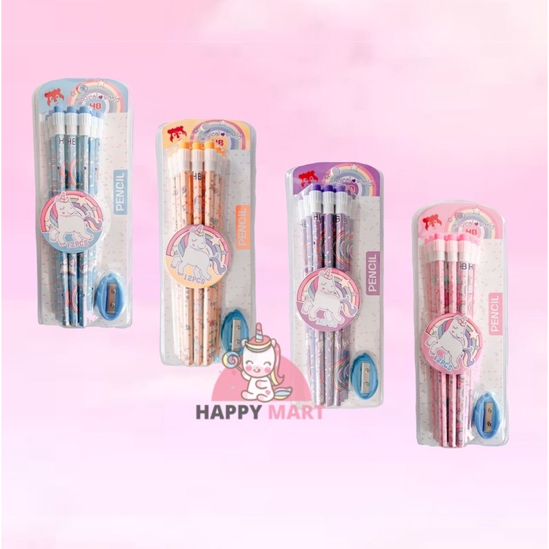 

Pensil batang unicorn isi 12 pcs