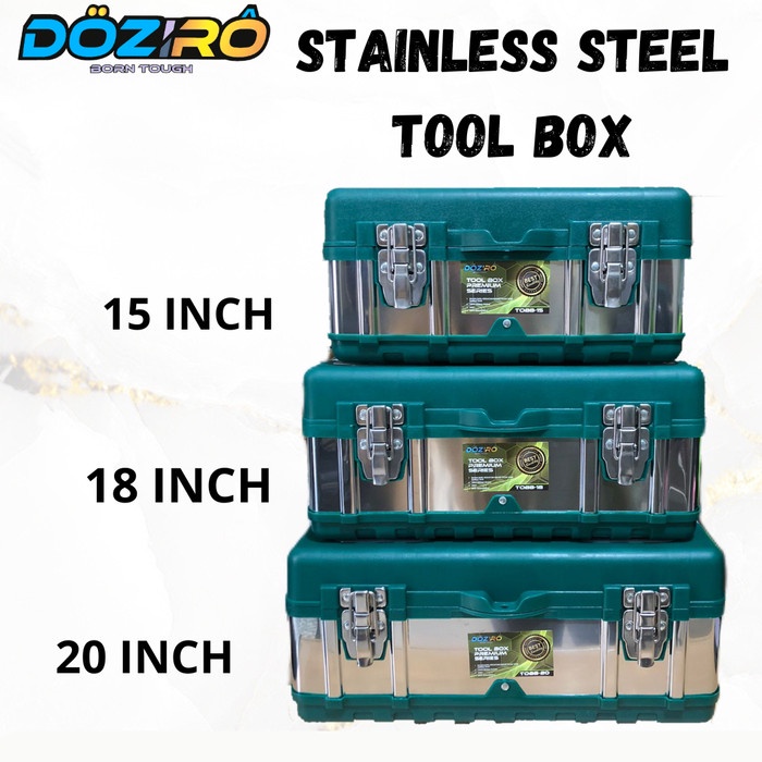 Tool box Besar Box Alat Perkakas Tool Box Bahan Stainless Steel Kotak Perkakas