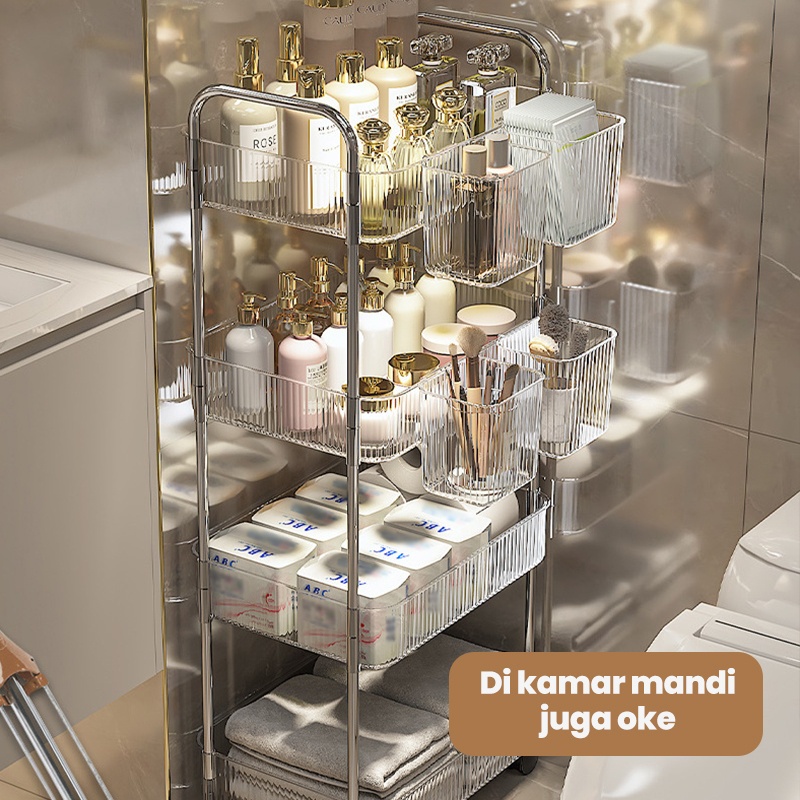 big sale megam rak troli susun kosmetik serbaguna rak kamar mandi dapur rak serbaguna ikea rak