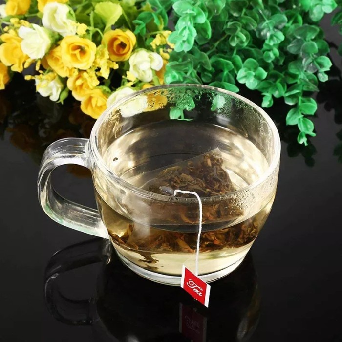 

BEST !! Kantong Teh Pyramid Kosong 100 Pcs / Empty Nylon Pyramid Tea Bag