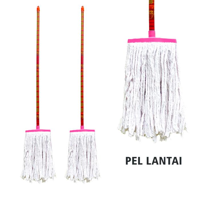 Terbaru- Pel Mop Lantai Super Tebal Gagang Kayu Kuat Pel Lantai Rumah Premium
