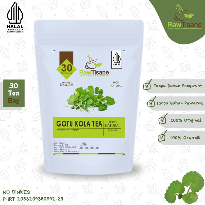 

BEST !! GOTU KOLA TEA : TEH DAUN PEGAGAN ISI 30 TEA BAG