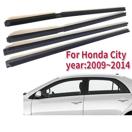 4 Pcs Weather Strip Karet Pelipit Kaca Pintu Luar Weather Strip Honda City Lama All New 2009-2014
