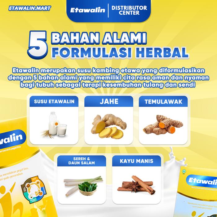 

[ETAWALIN 3 BOX] - SUSU KAMBING ETAWA HERBAL BPOM & HALAL 200GR MEMBANTU MASALAH PEGAL LINU & SENDI
