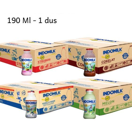 

INDOMILK BOTOL 190ML SEMUA VARIAN 1DUS ISI 24PCS SUSU TERLARIS