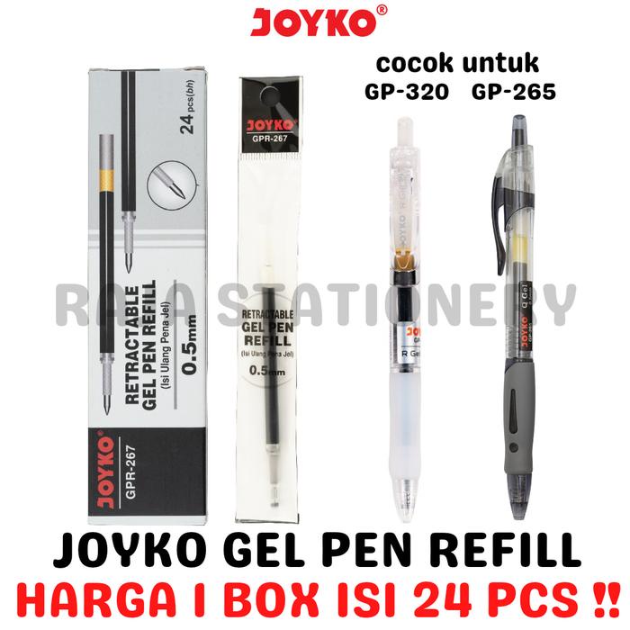 

JOYKO GEL PEN REFILL BLACK BLUE ISI ULANG PEN JOYKO HITAM BIRU GP-265 GP-320 GPR-267 BOX [24PCS]
