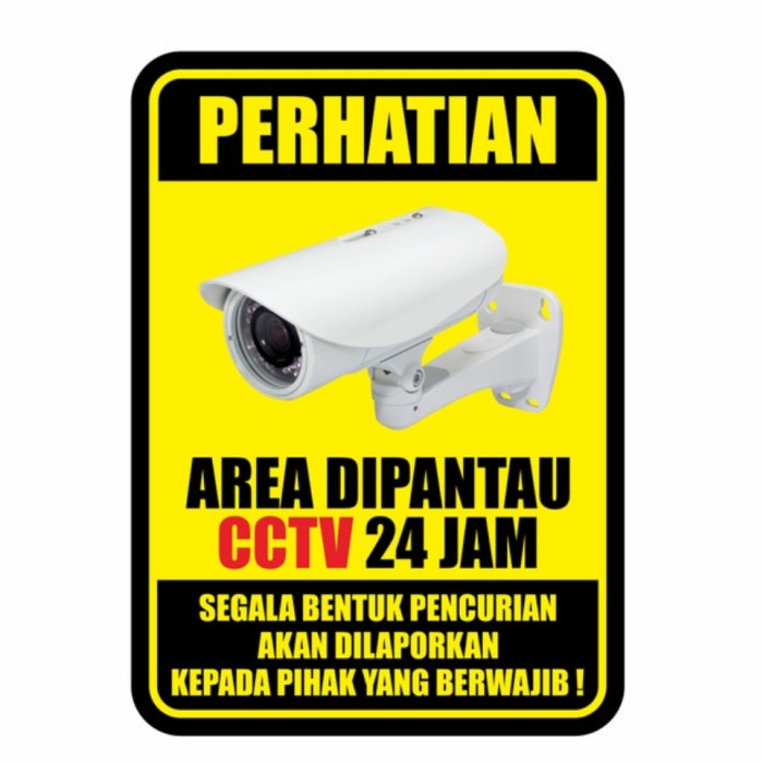 

SIGN STIKER AREA DIPANTAU CCTV 24 JAM 20X15CM.K3