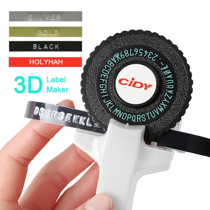 

Label Maker Cidy C101 Embossing label timbul Untuk huruf dan angka