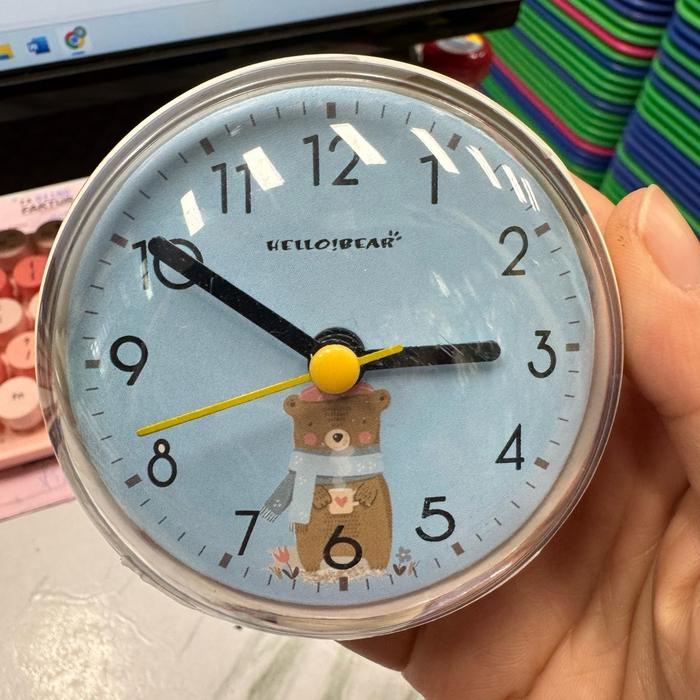 (Expert) Jam Dinding Kamar Mandi Jam Tempel Waterproof Suction Cup