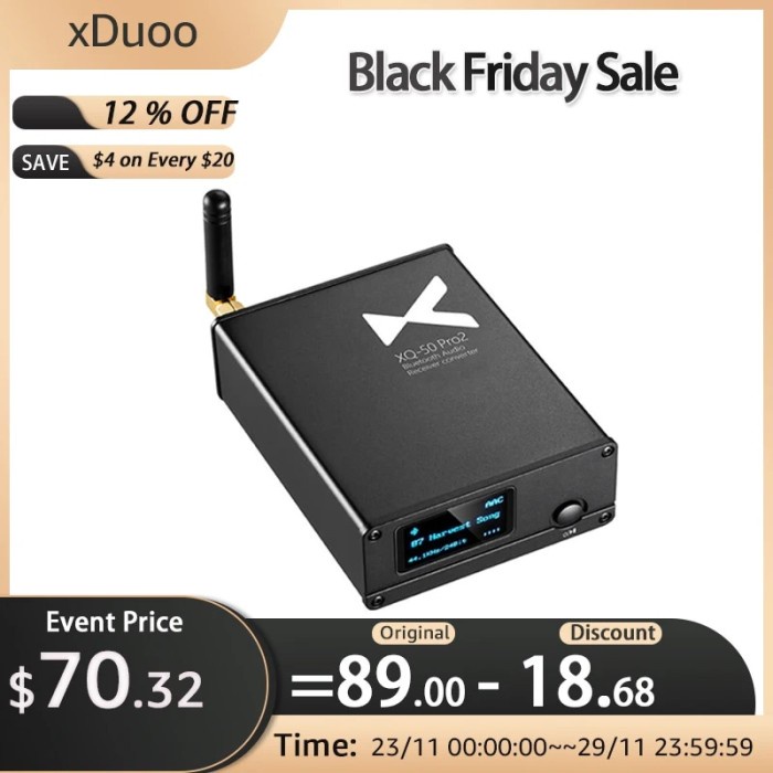 xDuoo XQ50 pro2 Bluetooth Audio Receiver Converter QCC5125 Buletooth