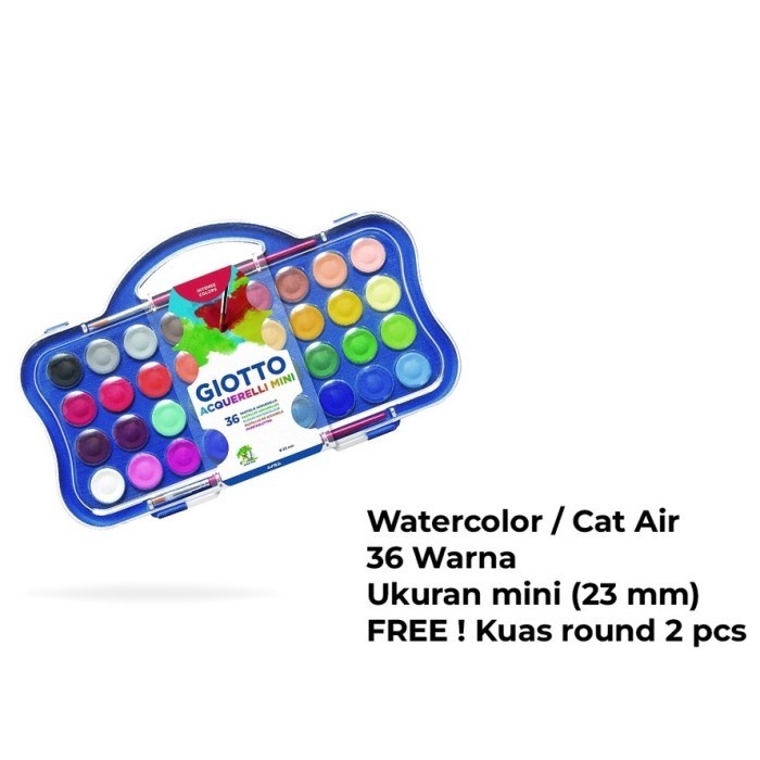 

IK! Giotto Acquerelli Mini 36 Warna - Cat Air Padat - Paint Cake