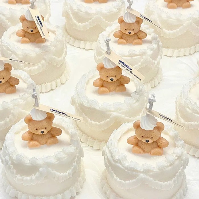 Simulation Cake Candle Mold 3D Cake Cream Decor Korean Style