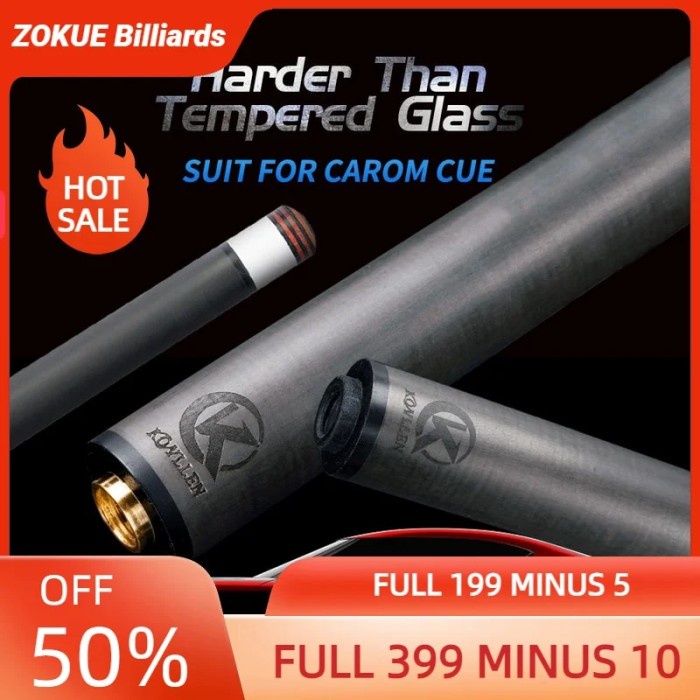Konllen 12-12.4mm Carbon Fiber Suit For PERI Carom Cue Single Shaft