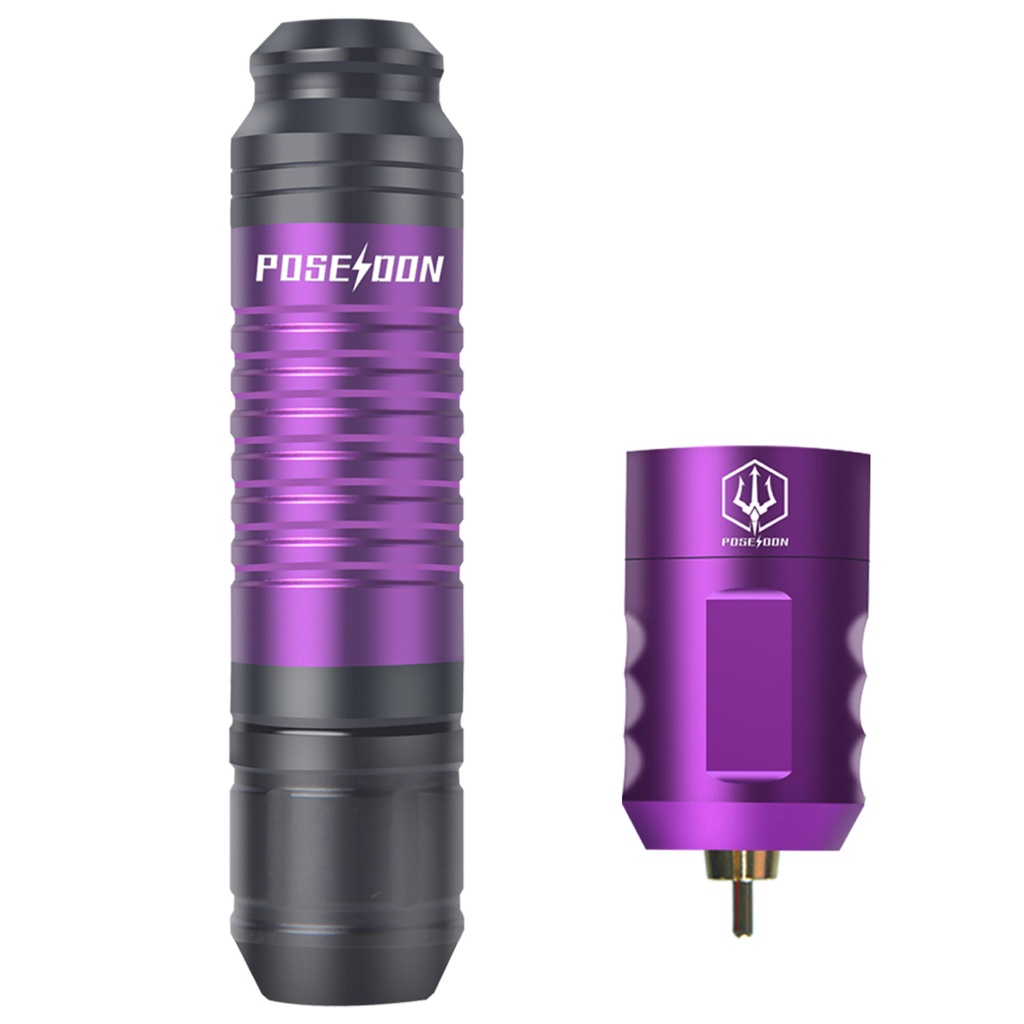 KIT Pena Tato POSEION - Pena Tato dengan Power Supply Nirkabel, Peralatan Tato dengan Mesin Tato Nir