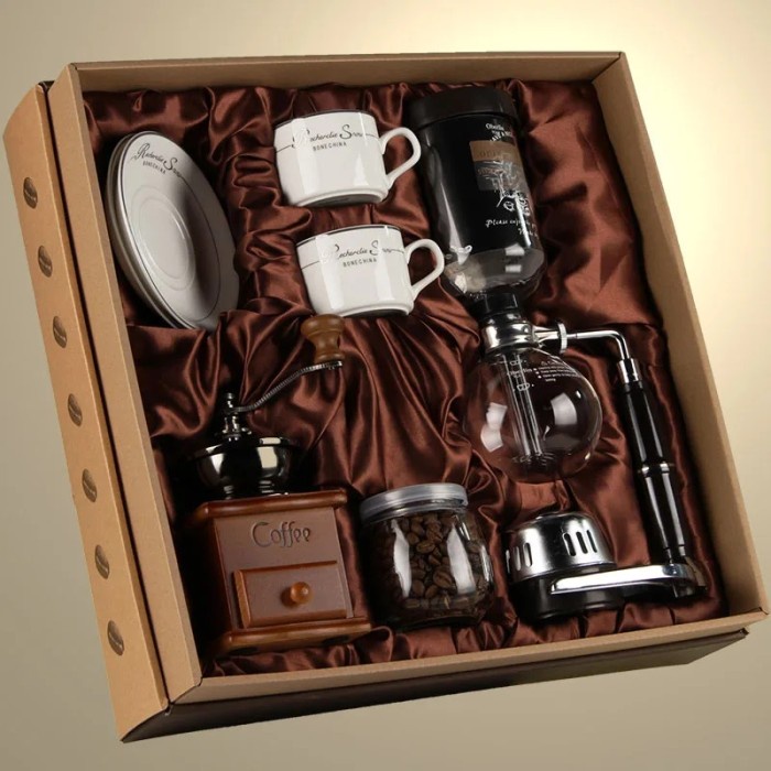 Retro Coffee grinder Siphonic Manual coffee machine Set gift box