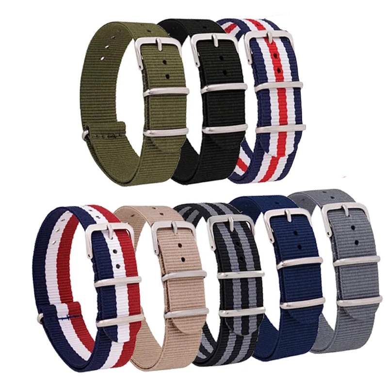 1Pcs Nylon Strap 16Mm 18Mm 20Mm 22Mm Nylon Watch Band Replacement Watch Strap For Nylon Army Sport