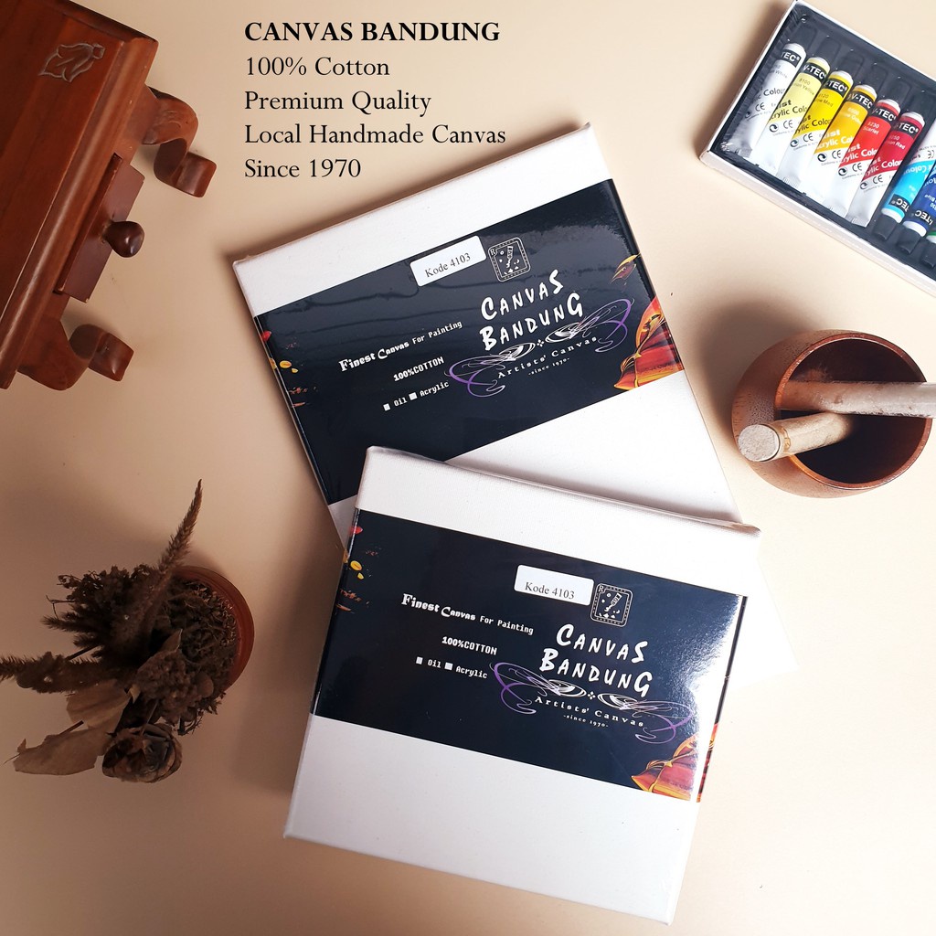 

IK! CANVAS BANDUNG ukuran 20x20cm PREMIUM Quality Hand Made Canvas / Kanvas Lukis Spanram 20 x 20 cm