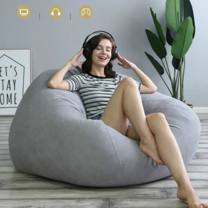 100x120cm Beanbag Cover Bag Jumbo Bean Bag Sarung Bean Bag Cover Beanbag Cover