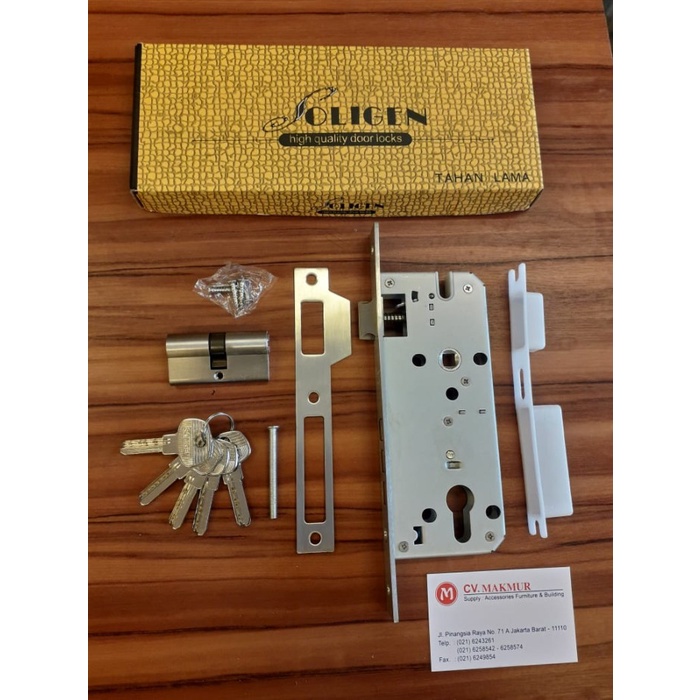 Kunci Pintu Mortise Lock Body Lidah Merk Soligen 45 mm