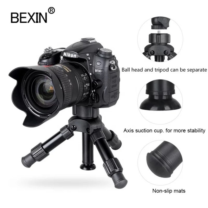 Bexin Ms02 Tripod 3 Way Aluminium Ball Head Portable For Phone Camera Best Seller
