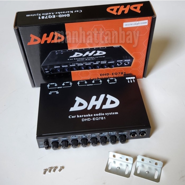 Preamp Parametric Equalizer Mobil Subwoofer Output & Karaoke DHD-EQ781