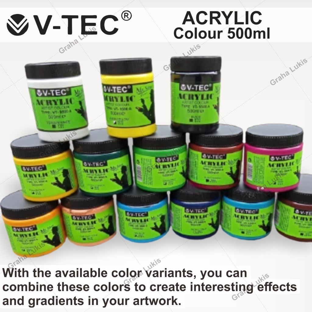 

IK! V-TEC Artist Acrylic Paint 500ml / Cat Acrylic V-TEC 500ml