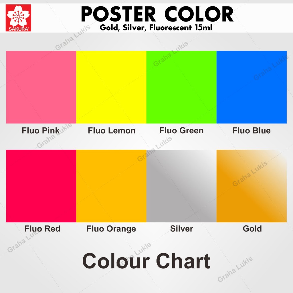 

IK! Sakura Poster Colour 15ml ( GOLD, SILVER, FLUORESCENT ) - CAT POSTER