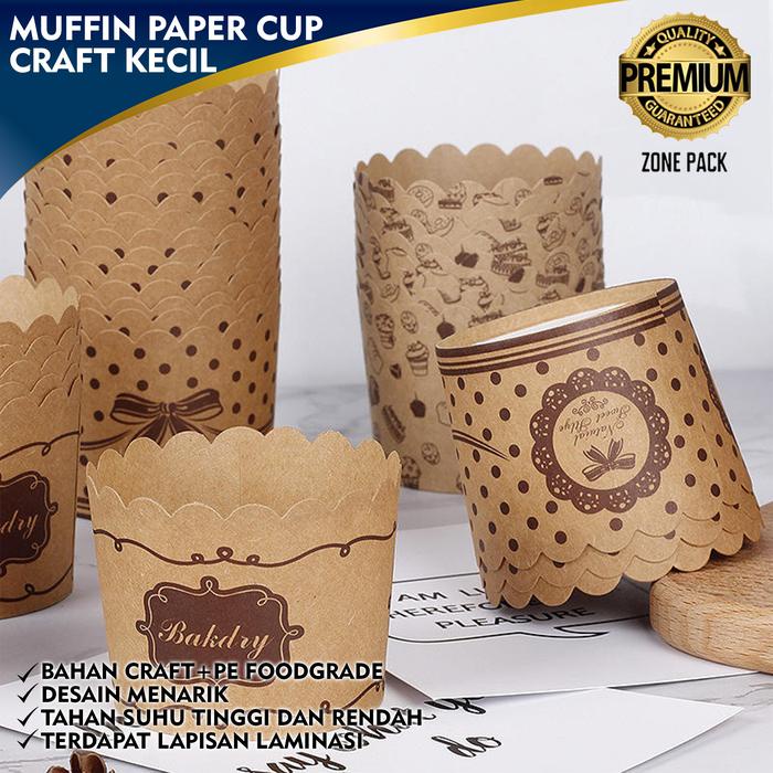 ada- [50 PCS] Muffin Bruder Paper Cup Craft Kecil 55 mm Muffin Bestfresh Kertas Cupcake Mini