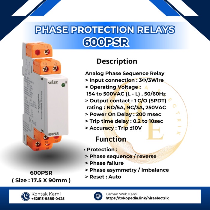 Analog Phase Sequence Relay 600Psr Selec Pfr Relay